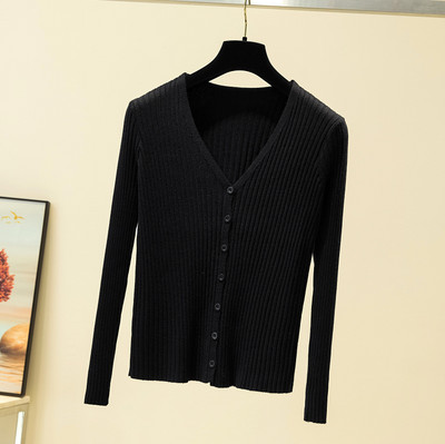 Γυναικεία ζακέτα με κουμπιά και λαιμόκοψη spitz - σε διάφορα χρώματα