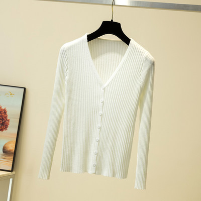 Γυναικεία ζακέτα με κουμπιά και λαιμόκοψη spitz - σε διάφορα χρώματα