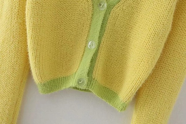 Modern rövid kardigán spitz nyakkivágással