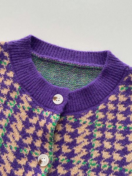 Šareni prsluk s okruglim izrezom