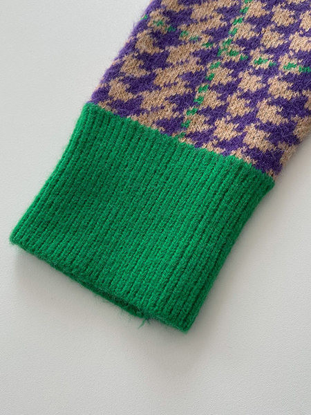 Šareni prsluk s okruglim izrezom