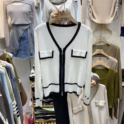 Νέο μοντέλο ζακέτα με μακριά μανίκια και φερμουάρ για γυναίκες