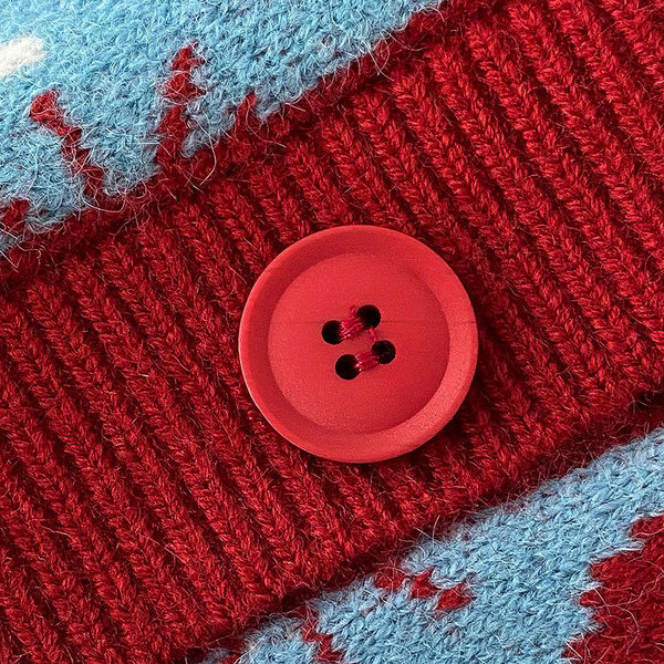 Vesta de dama colorata cu nasturi si decolteu spitz