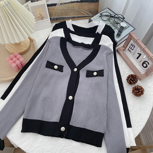 Őszi-téli női alkalmi mellény gombokkal