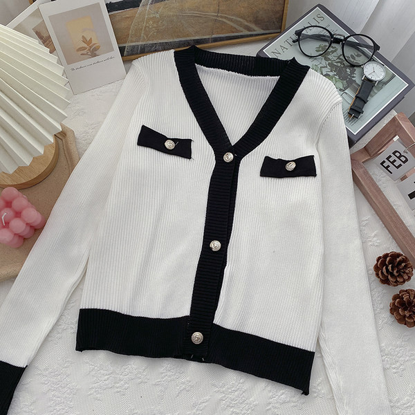 Őszi-téli női alkalmi mellény gombokkal