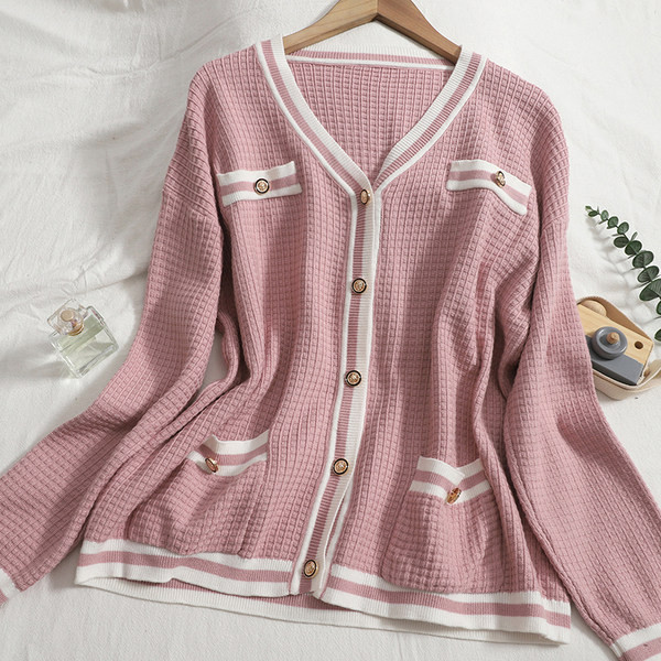 Γυναικεία φθινοπωρινή ζακέτα με spitz λαιμόκοψη - τρία χρώματα