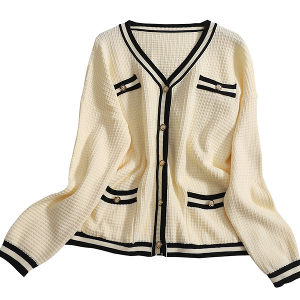 Γυναικεία φθινοπωρινή ζακέτα με spitz λαιμόκοψη - τρία χρώματα