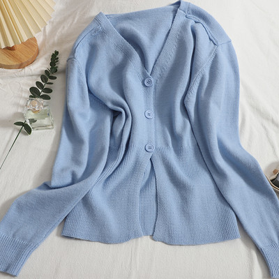 Νέο μοντέλο γυναικεία ζακέτα με κουμπιά και λαιμόκοψη spitz - διάφορα χρώματα