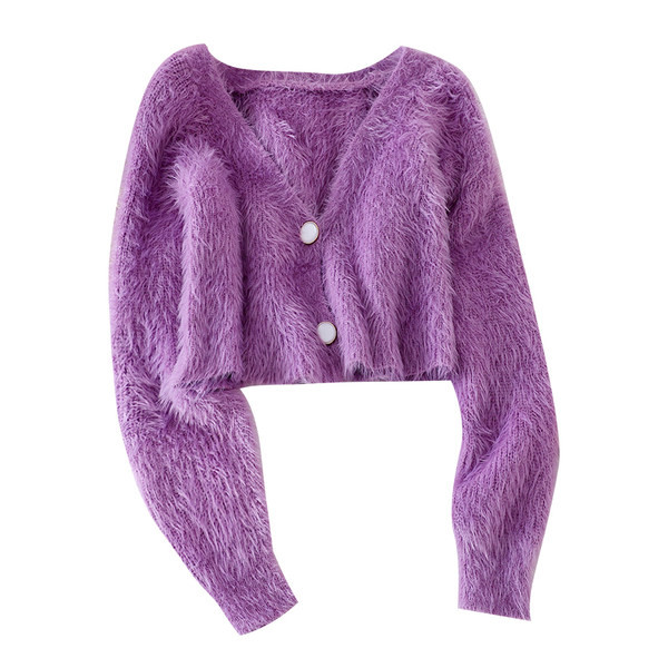 Női pehelymellény gombokkal és spitz nyakkivágással