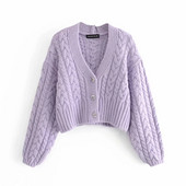 Κοντή χοντρή ζακέτα με κουμπιά