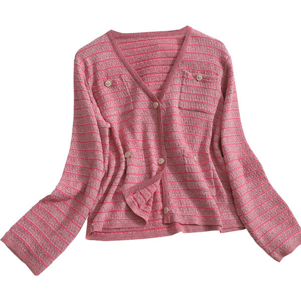 Sügisene naiste vest taskute ja spitsikaelusega