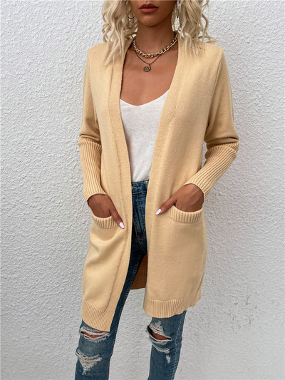 Naiste kardigan taskutega ilma kinnituseta