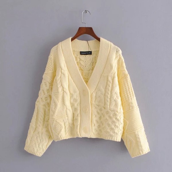 Uue mudeli paks kardigan suure kudumi ja nööpidega