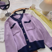 Taskute ja ümara kaelusega vabaaja vest