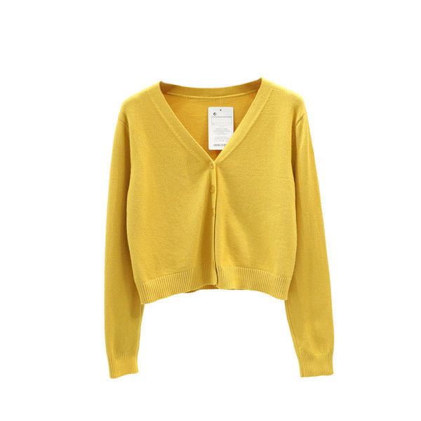 Cardigan modern din tricot subțire cu decolteu spitz pentru femei