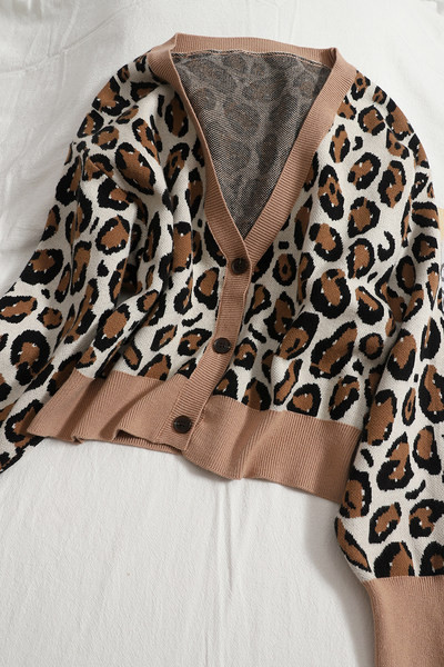 Vabaaja naiste vest loomamustri ja spitsikaelusega