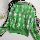 Uus mudel naiste kootud vest spits-kaelusega - kolme värvi