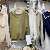 Γυναικεία casual ζακέτα με μακριά μανίκια και φερμουάρ