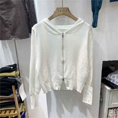 Γυναικεία casual ζακέτα με μακριά μανίκια και φερμουάρ