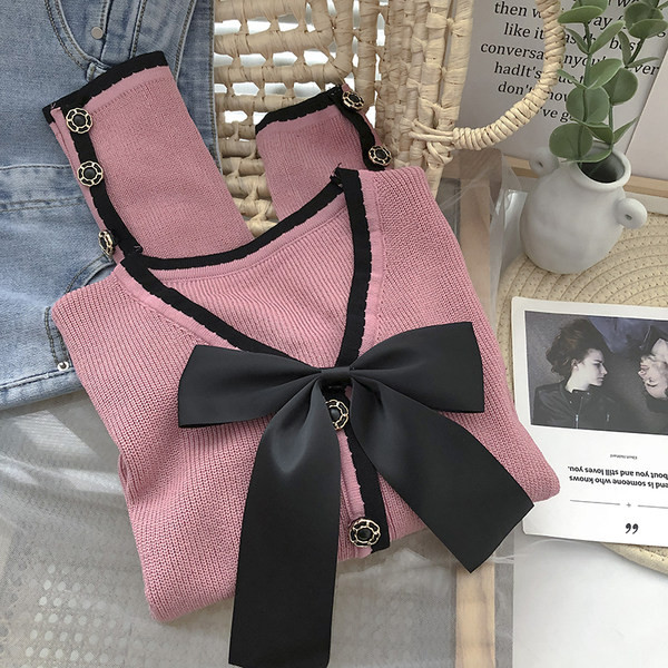 Cardigan casual dama cu panglica