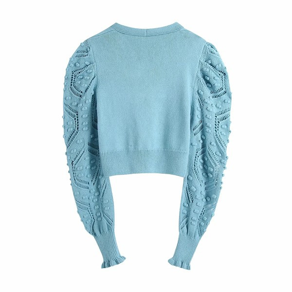 Κοντή ζακέτα με φαρδιά μανίκια