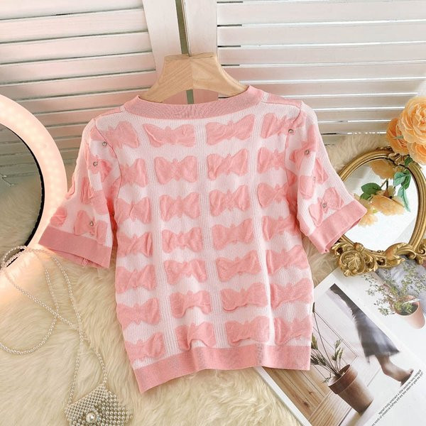 Ovaalse dekoltee ja lühikeste varrukatega naiste vest