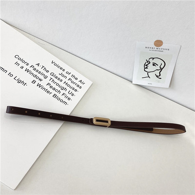 Γυναικεία οικολογική δερμάτινη ζώνη σε τέσσερα χρώματα