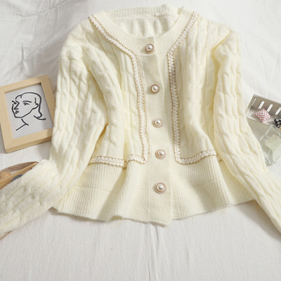 Lezser női kardigán kerek nyakkivágással és hosszú ujjú, több színben