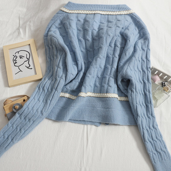 Lezser női kardigán kerek nyakkivágással és hosszú ujjú, több színben