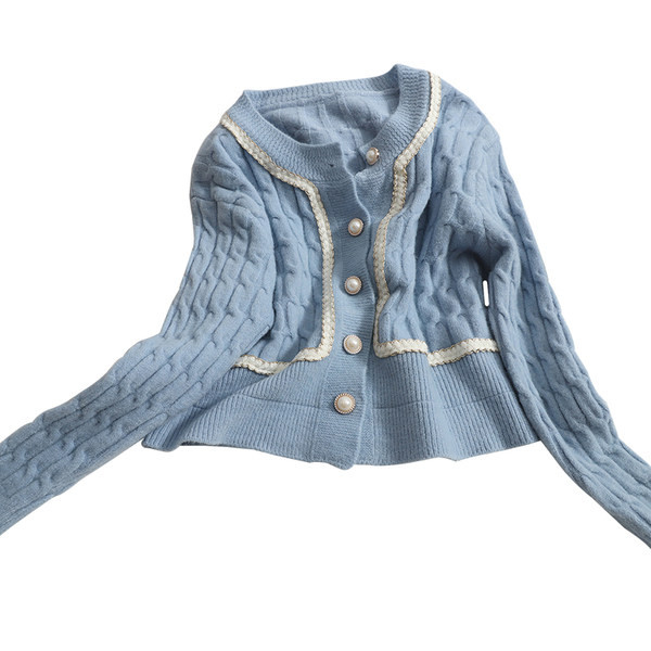 Lezser női kardigán kerek nyakkivágással és hosszú ujjú, több színben