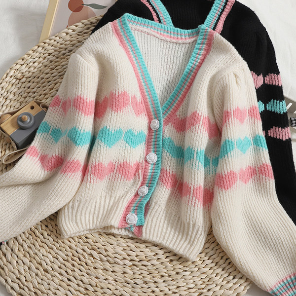 kötött női kardigán spitz nyakkivágással, fehér és fekete színben