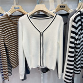 Μοντέρνα γυναικεία ζακέτα με μακριά μανίκια και φερμουάρ