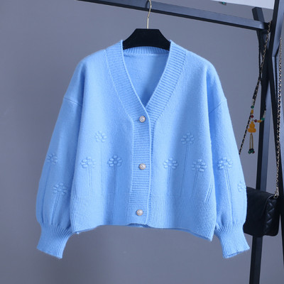 Γυναικεία ζακέτα με κουμπιά και spitz λαιμόκοψη σε τέσσερα χρώματα