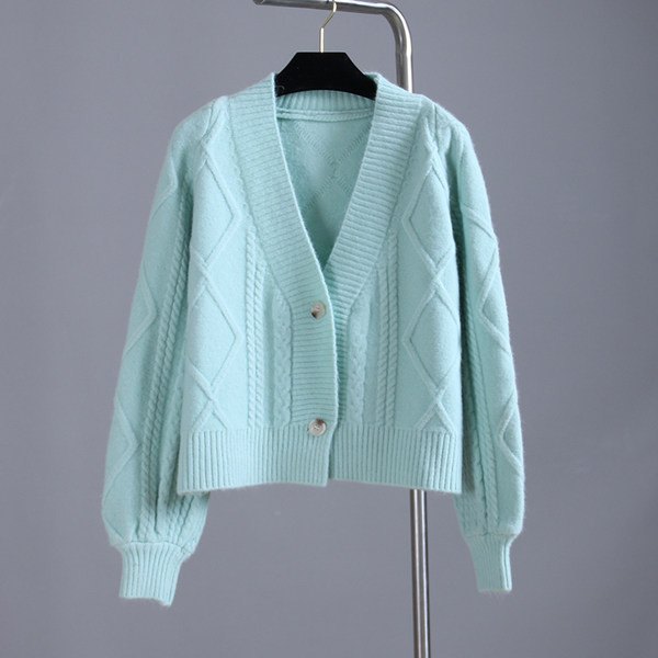 Γυναικεία ζακέτα με κουμπιά και spitz λαιμόκοψη - τρία χρώματα