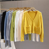 Γυναικεία ζακέτα λεπτό πλέξιμο με κουμπιά και τσέπες