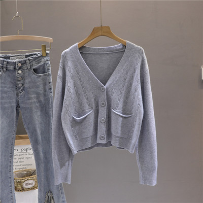 Γυναικεία ζακέτα λεπτό πλέξιμο με κουμπιά και τσέπες