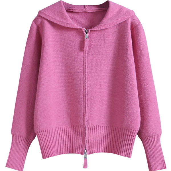 Naiste moodne kolmes värvitoonis luku ja kapuutsiga vest