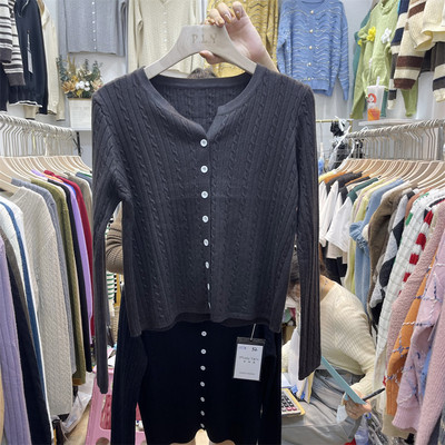 Alkalmi mellény O-nyakú és hosszú ujjú nők számára