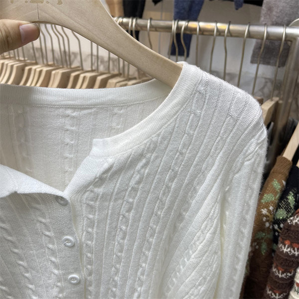 Alkalmi mellény O-nyakú és hosszú ujjú nők számára