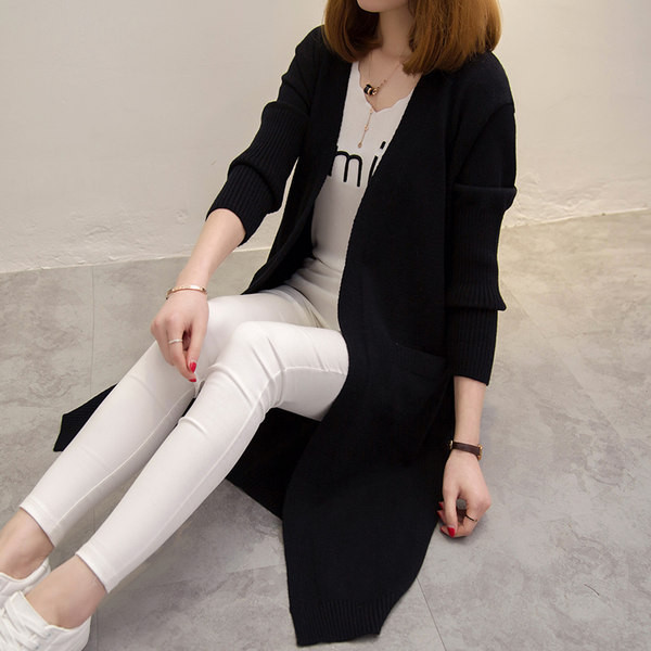 Casual ζακέτα με μήκος 7/8 και μακριά μανίκια για γυναίκες