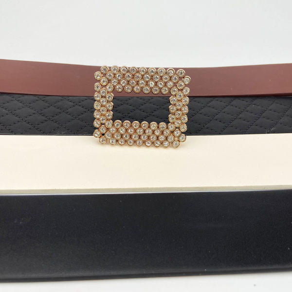 Moderan ženski remen od eko kože sa kamenčićima