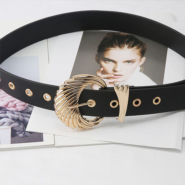 Curea de dama din piele model nou cu catarama metalica