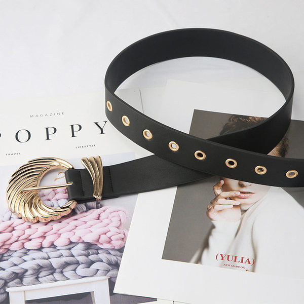 Curea de dama din piele model nou cu catarama metalica