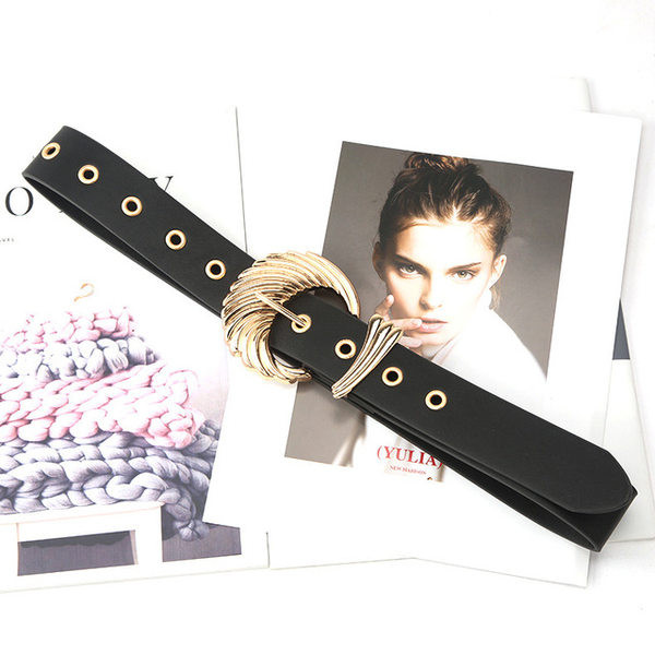 Curea de dama din piele model nou cu catarama metalica