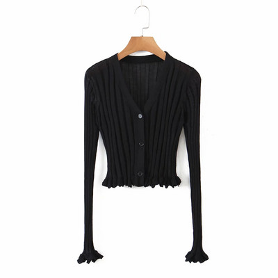 Fikseeritud velvetist vest spits-kaelusega ja lokkidega