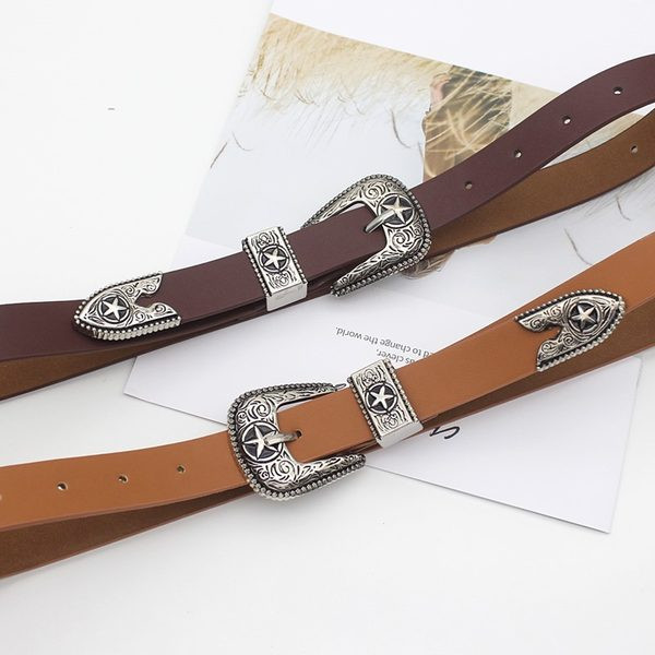 Női bőr öv-retro stílusú