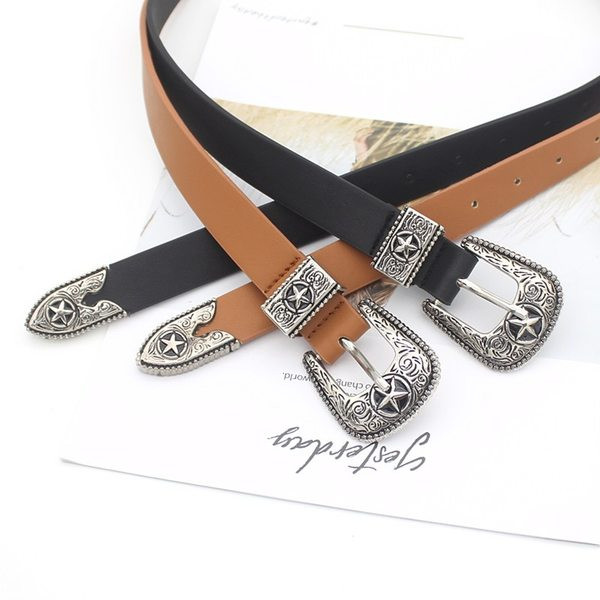 Női bőr öv-retro stílusú