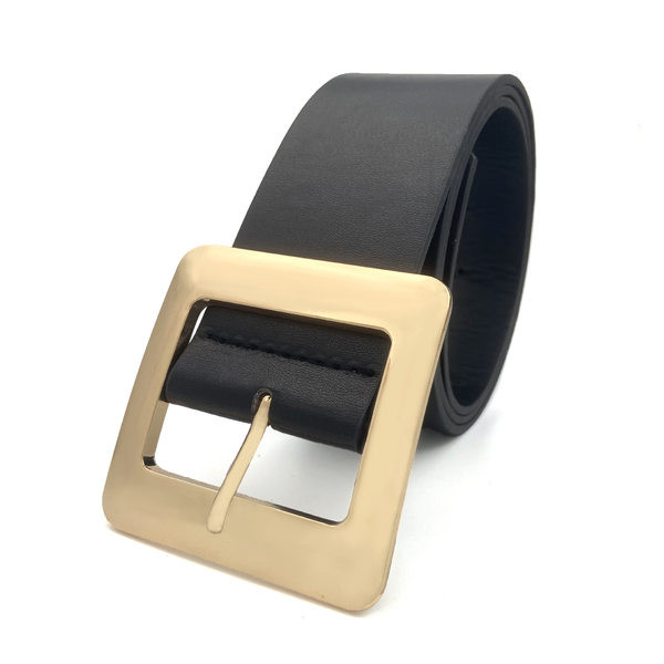 Modern női öv négyzet alakú csattal