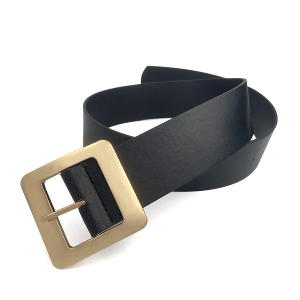 Modern női öv négyzet alakú csattal