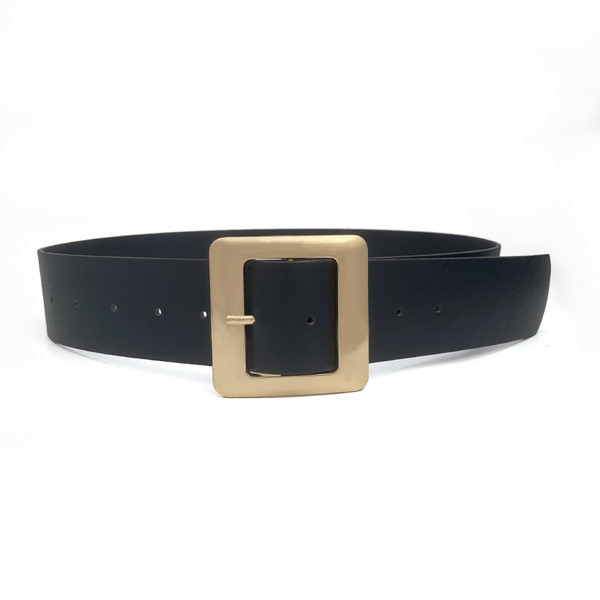 Modern női öv négyzet alakú csattal